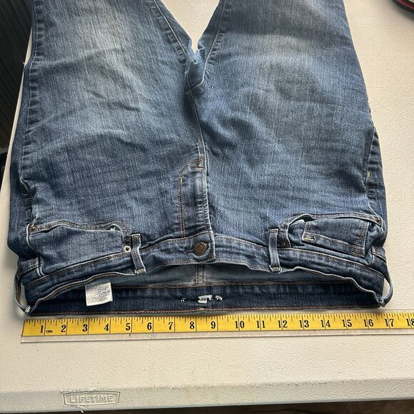 Old Navy Womens Jeans 14 Short Cigarette Curvy Skinny Blue Stretch Whiskered - Picture 3 of 9